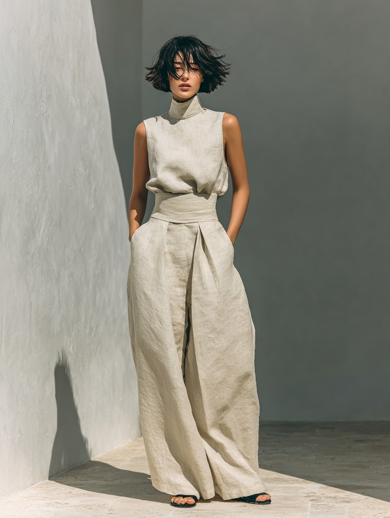 Maria™ | Ensemble complet avec top à bretelles et pantalon large