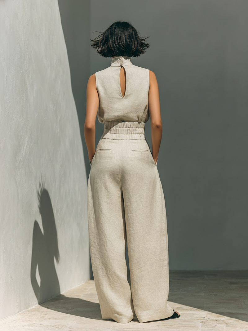 Maria™ | Ensemble complet avec top à bretelles et pantalon large