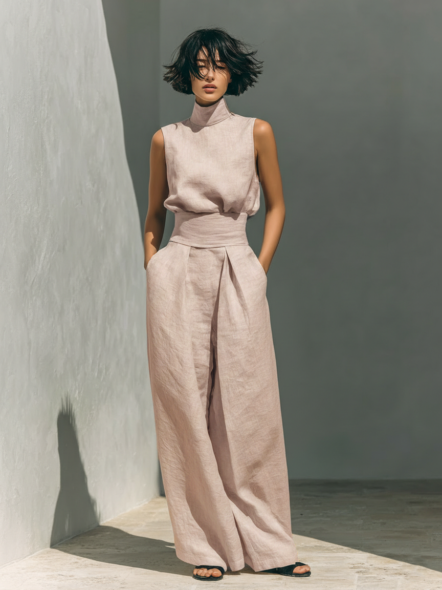 Maria™ | Ensemble complet avec top à bretelles et pantalon large