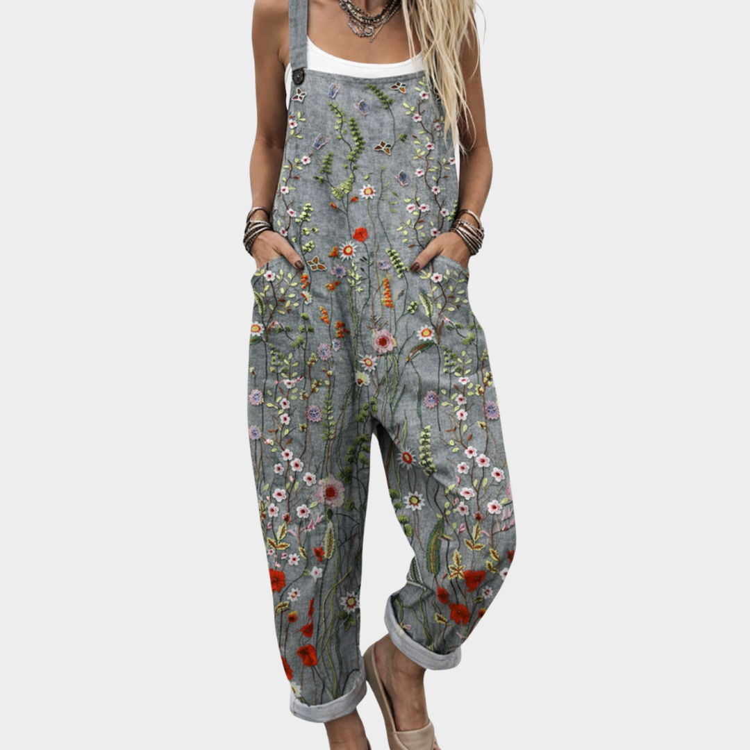 Combinaison Fleurs sauvages – bleu-gris