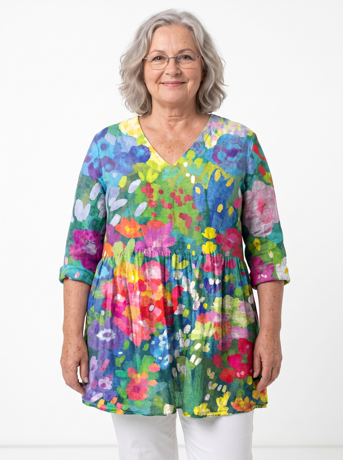 Marta | Blouse longue à col en V