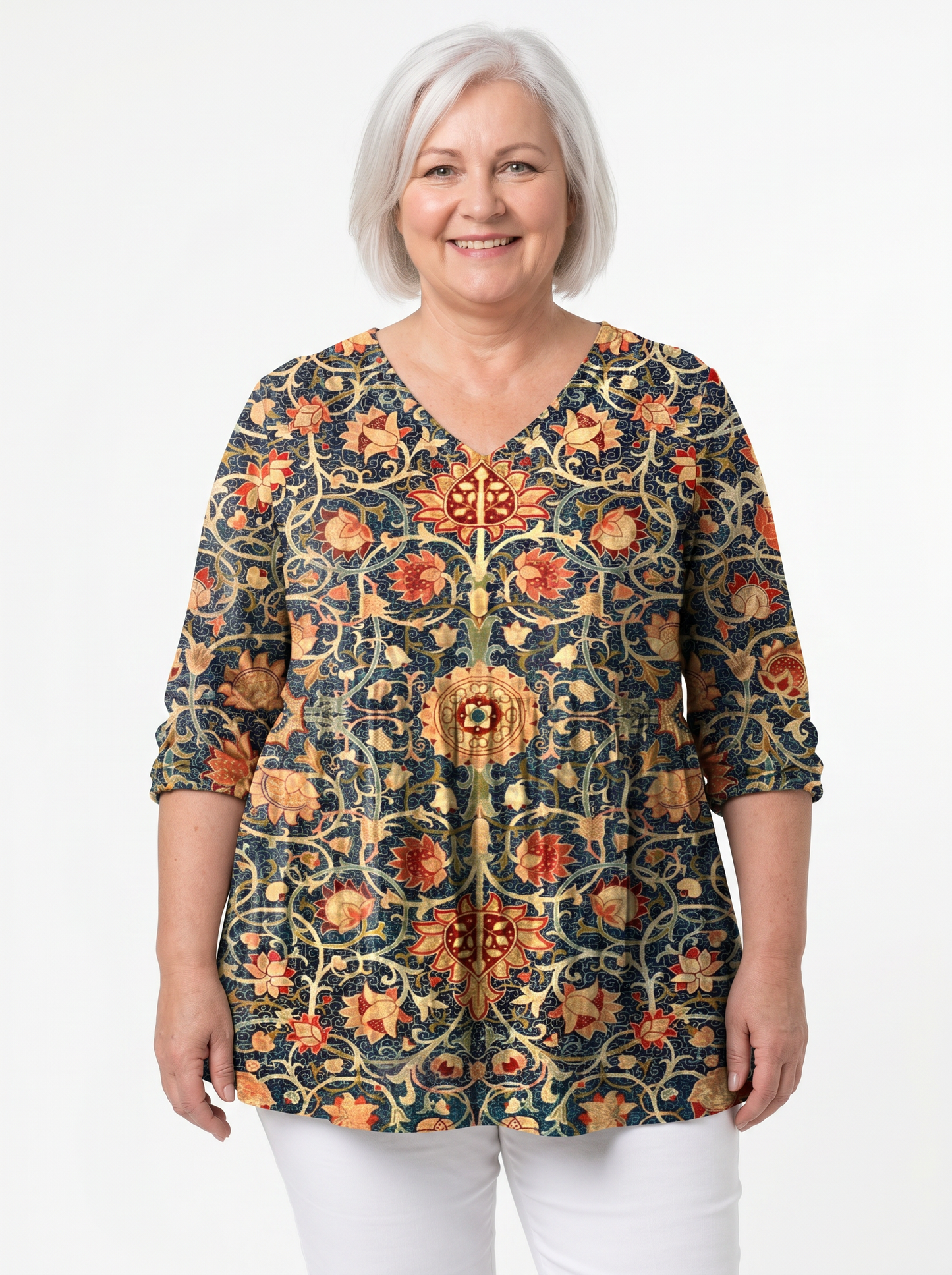 Zaneta | Blouse longue à col en V