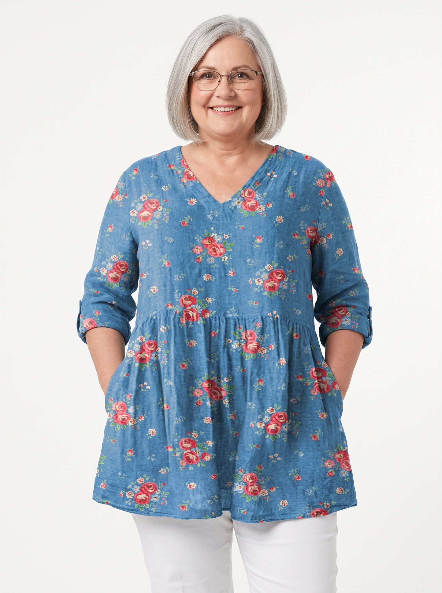 Mylène | Robe courte à col V