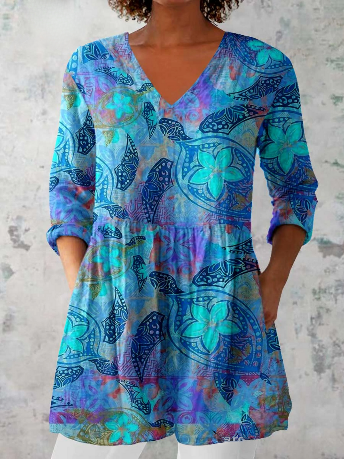Julianna | Blouse longue à col en V