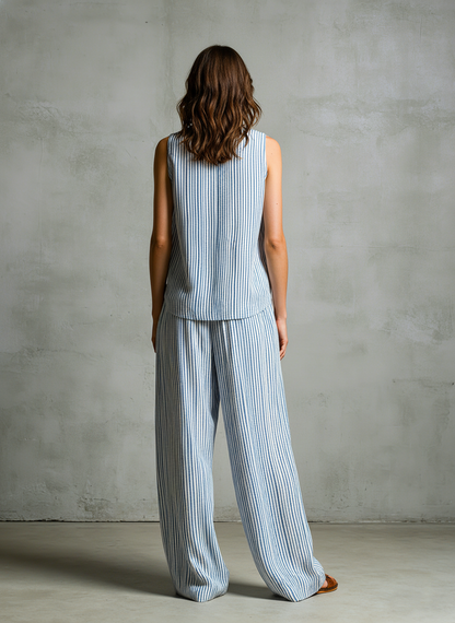 Livia | Ensemble rayé à pantalon large