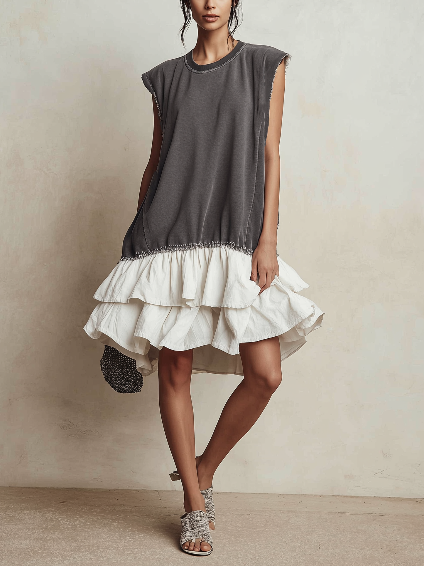 Ilaria - Robe décontractée color block, coupe ample, esprit vacances