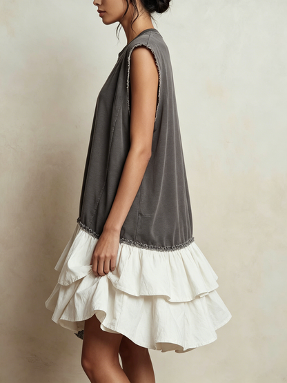 Ilaria - Robe décontractée color block, coupe ample, esprit vacances