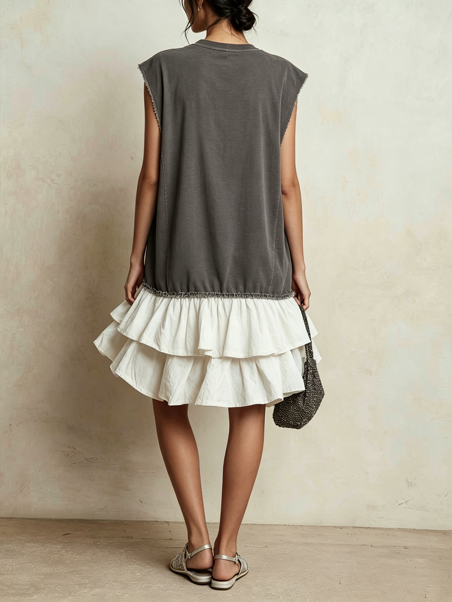 Ilaria - Robe décontractée color block, coupe ample, esprit vacances