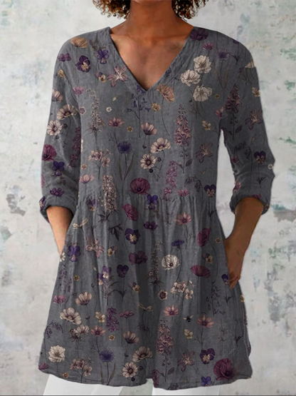 Adela | Blouse à manches longues et col en V
