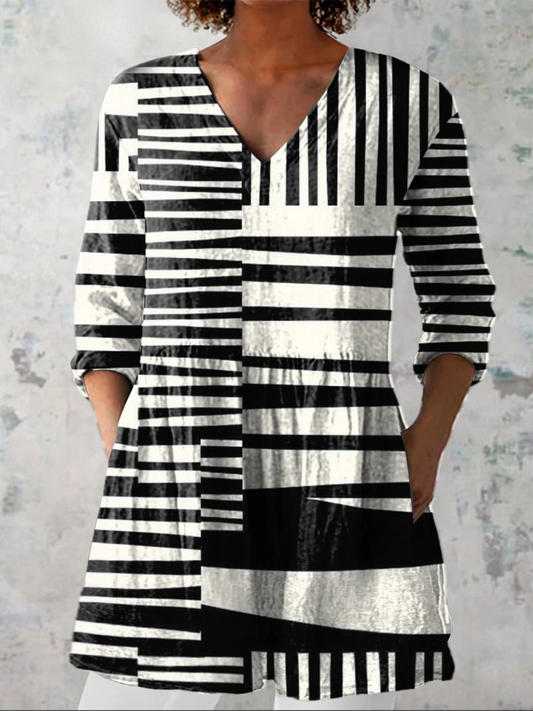 Eliska | Blouse longue à col en V