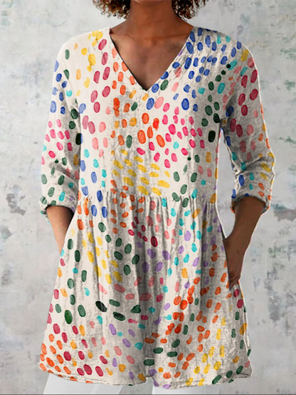 Pavlina | Blouse longue à col en V