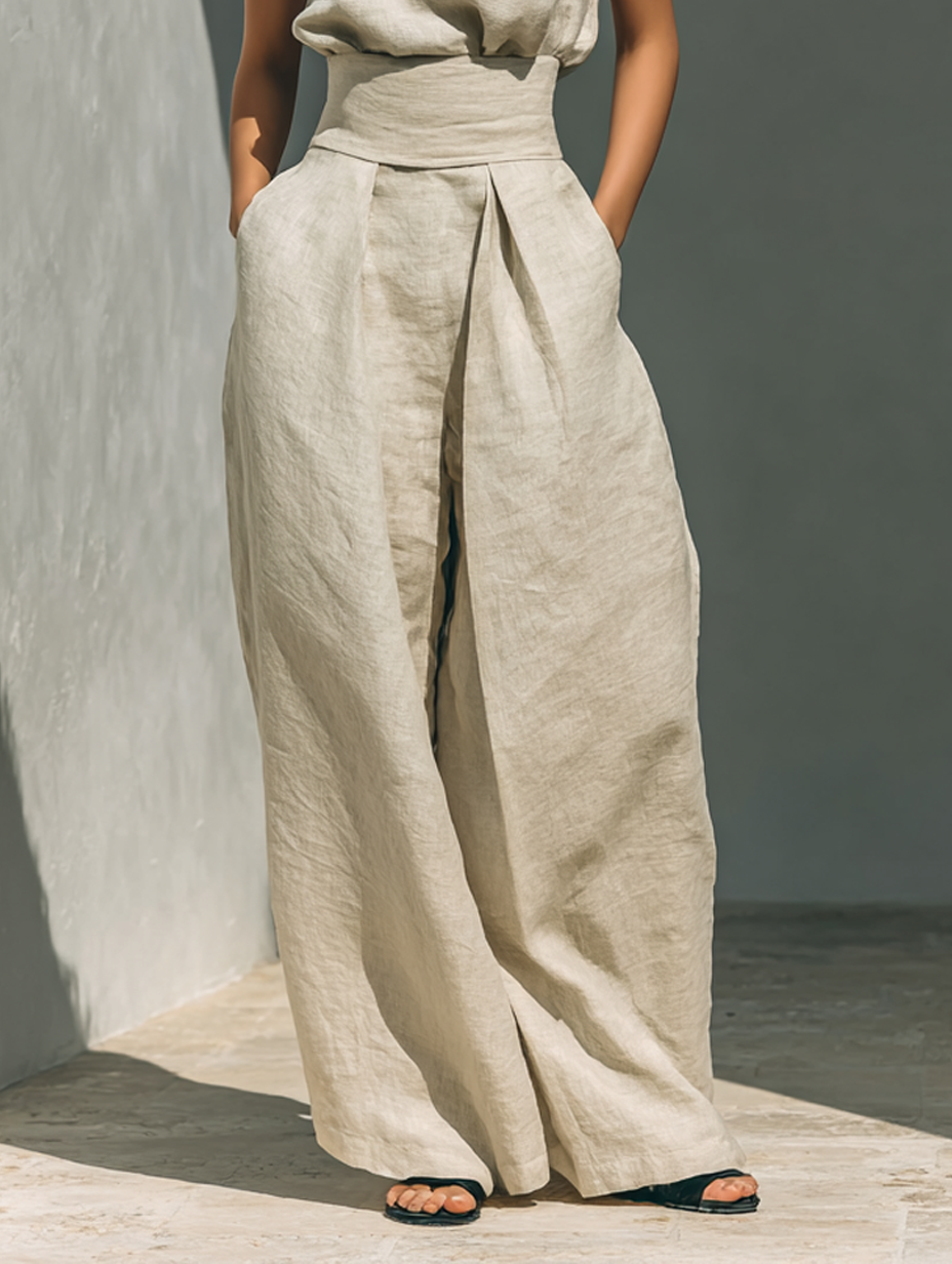 Maria™ | Ensemble complet avec top à bretelles et pantalon large