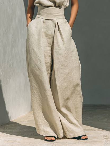 Maria™ | Ensemble complet avec top à bretelles et pantalon large