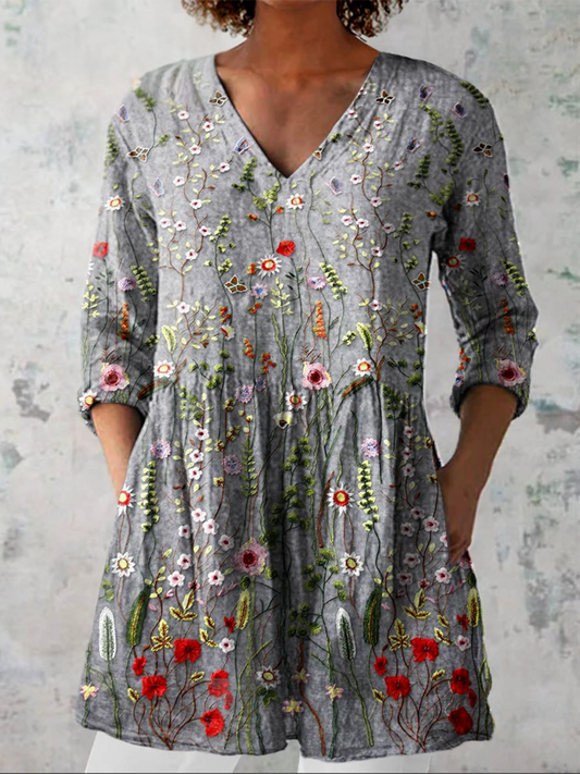 Amélie | Robe courte à col V