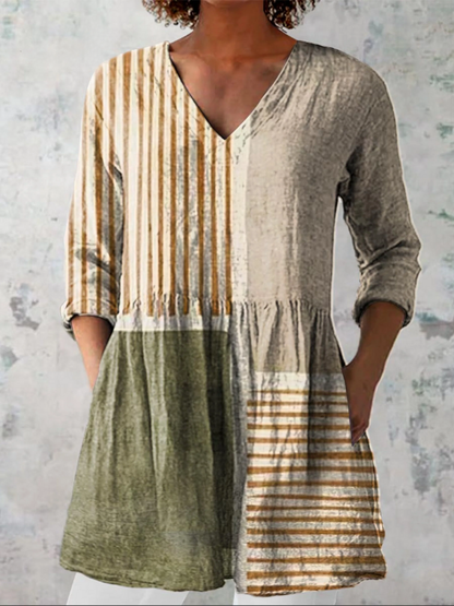 Kamila | Blouse longue à col en V