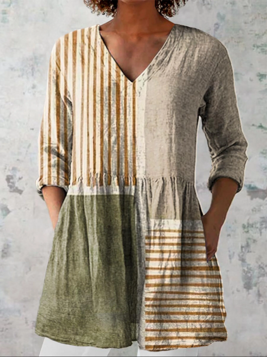 Kamila | Blouse longue à col en V