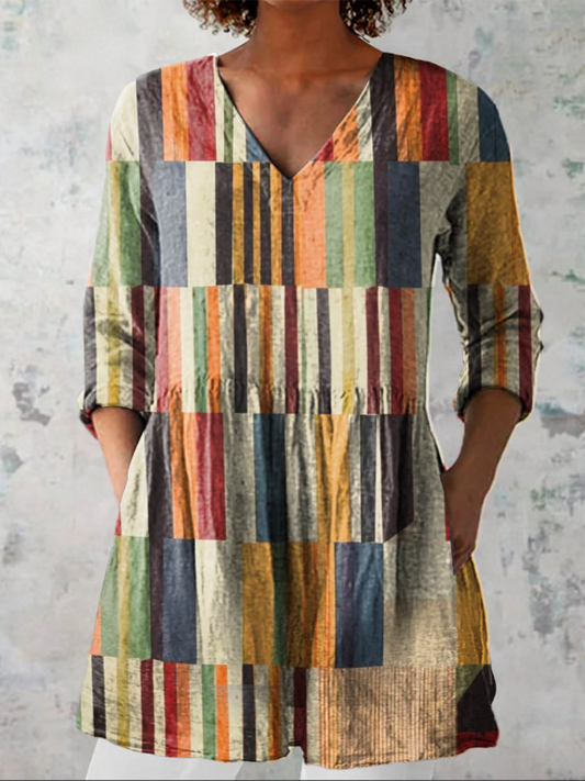 Klara | Blouse longue à col en V