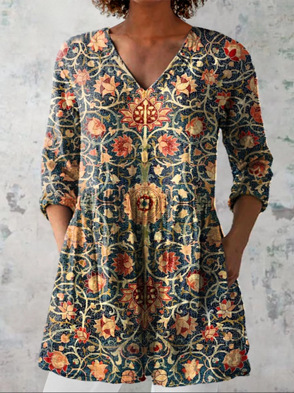 Josette | Robe courte à col V