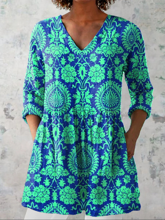 Alice | Blouse longue à col en V