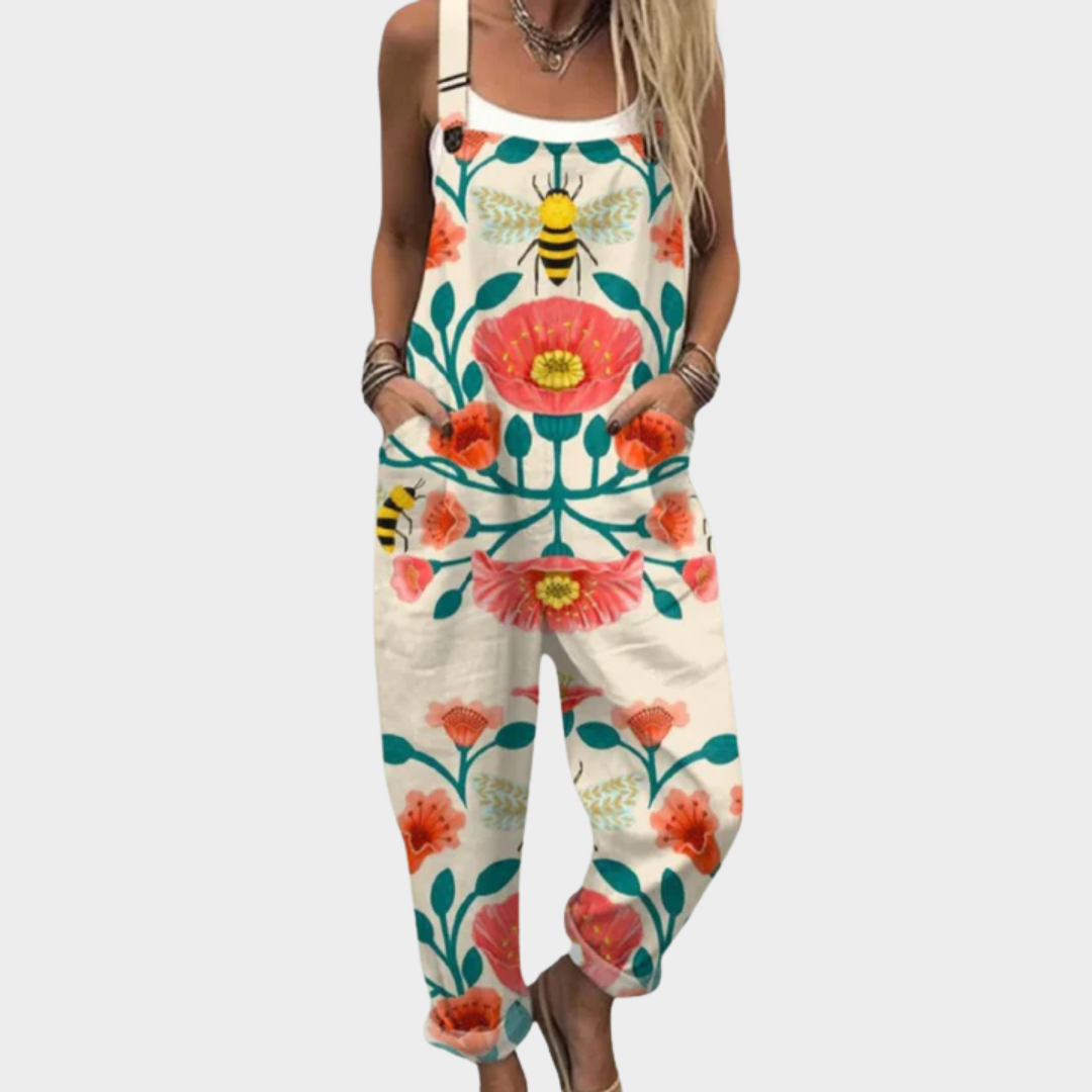 Combinaison Abeilles et fleurs – orange