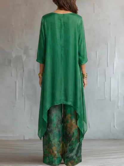 Ginevra | Ensemble fluide asymétrique à fleurs