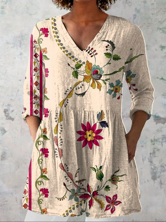 Laure | Robe courte à col V