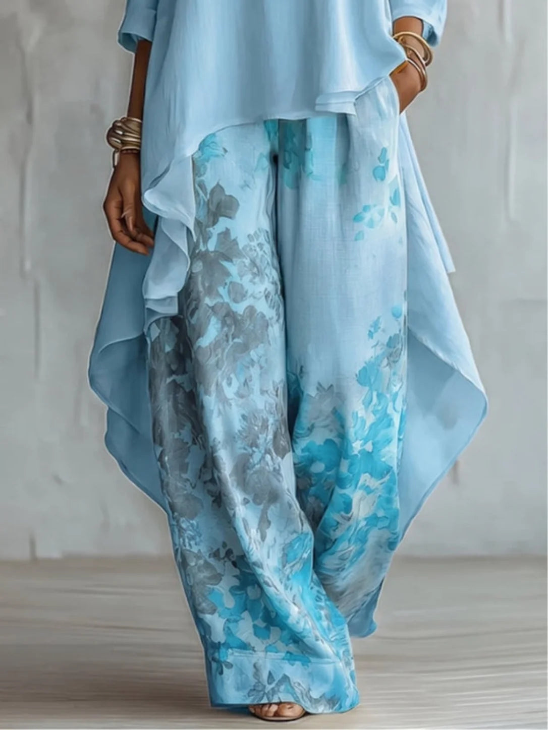 Ginevra | Ensemble fluide asymétrique à fleurs