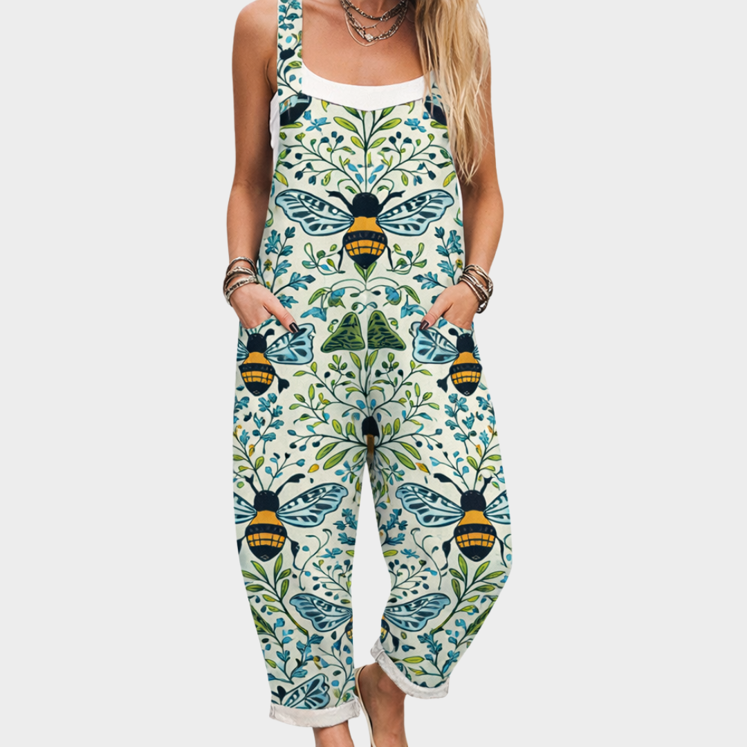 Combinaison Abeilles et fleurs – blanc