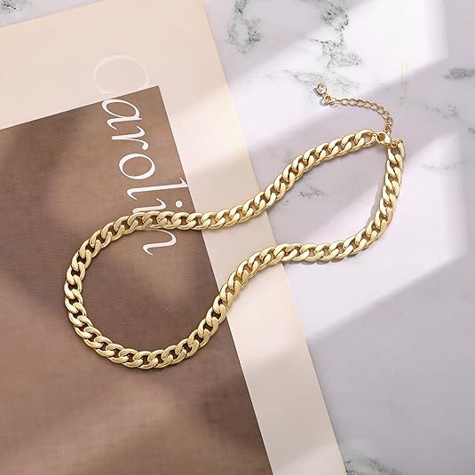 Collier chaîne maille cubaine massif | Or