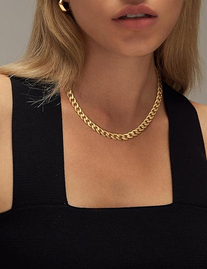 Collier chaîne maille cubaine massif | Or