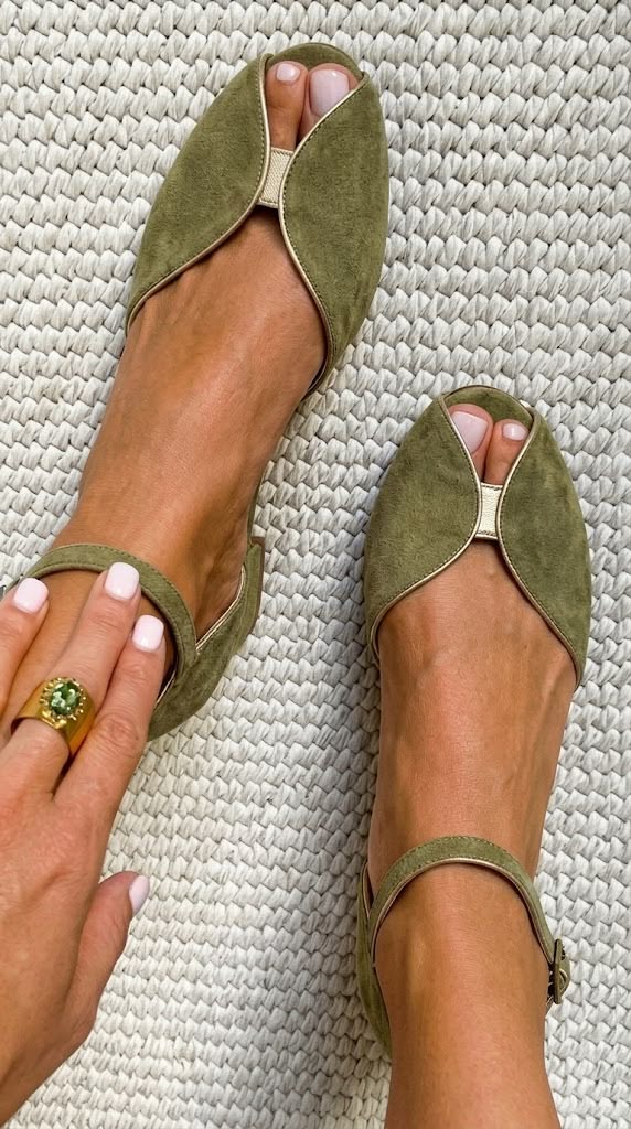 Olivia Sandales Vert Sauge Confort