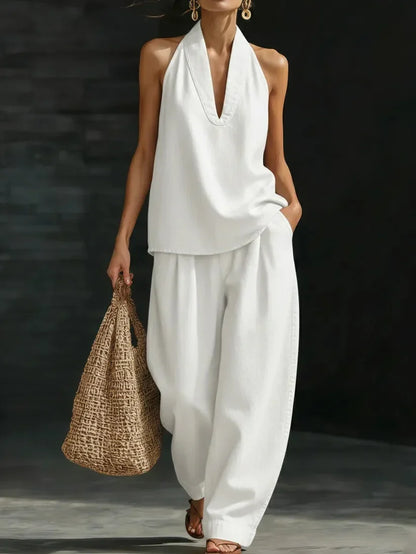 Martina | Ensemble long fluide à col V