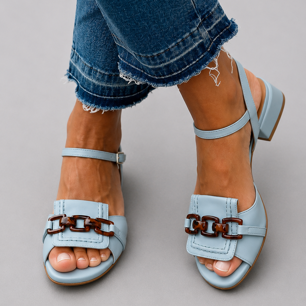 Azzurra Sandales Chaîne Métallique Confort