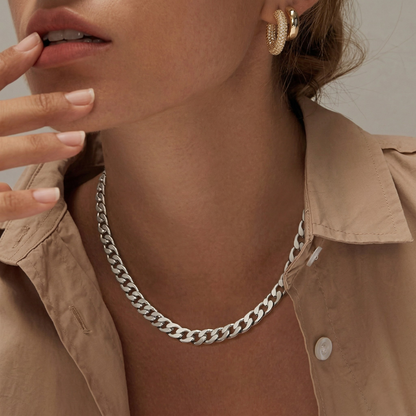 Collier chaîne maille cubaine massif | Or
