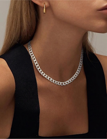 Collier chaîne maille cubaine massif | Or