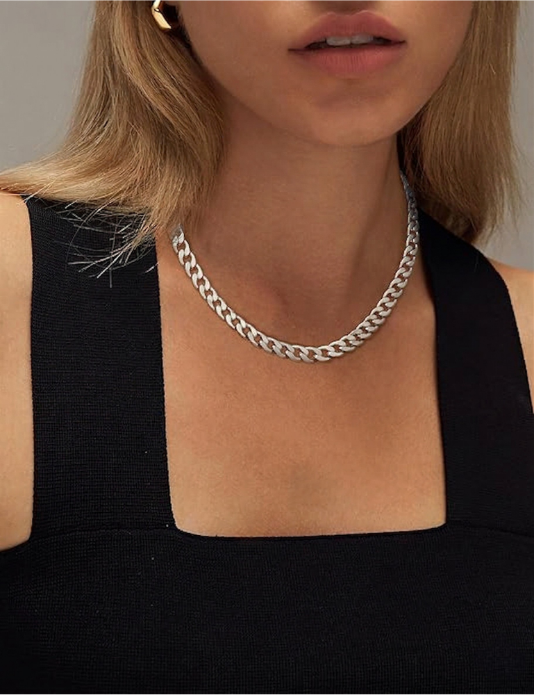Collier chaîne maille cubaine massif | Or