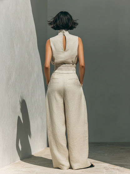 Maria™ | Ensemble complet avec top à bretelles et pantalon large