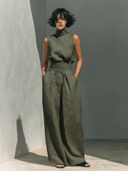 Maria™ | Ensemble complet avec top à bretelles et pantalon large