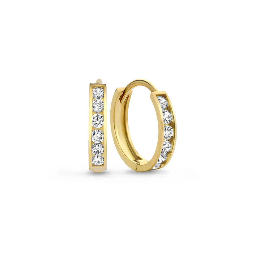 Dara Brillane Parure de boucles d'oreilles avec pierre | Or