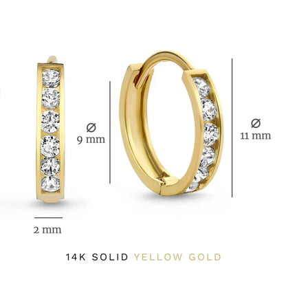 Dara Brillane Parure de boucles d'oreilles avec pierre | Or