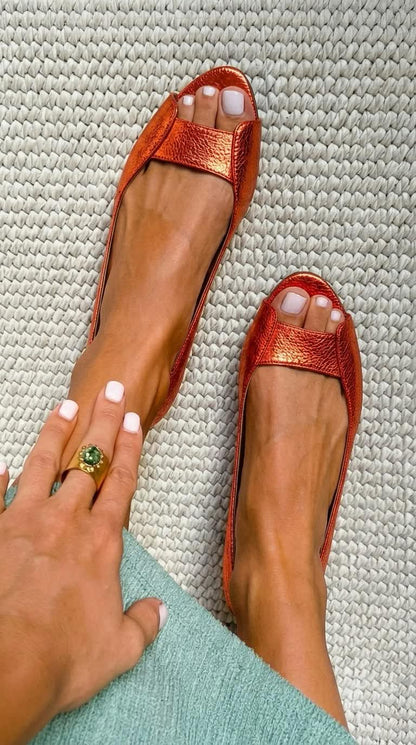 Adelina Sandales Dorées Confort Chic