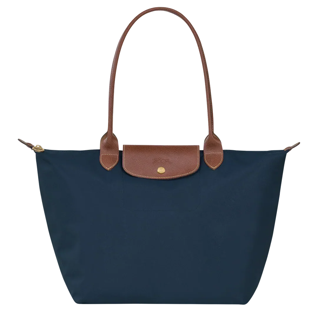Sac pliable en nylon, Bleu Marine