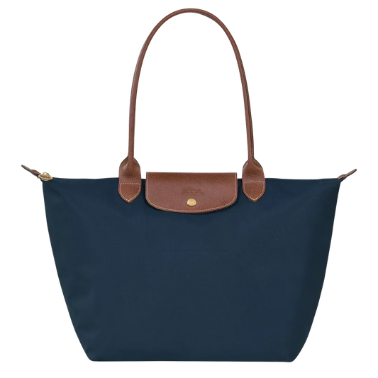 Sac pliable en nylon, Bleu Marine