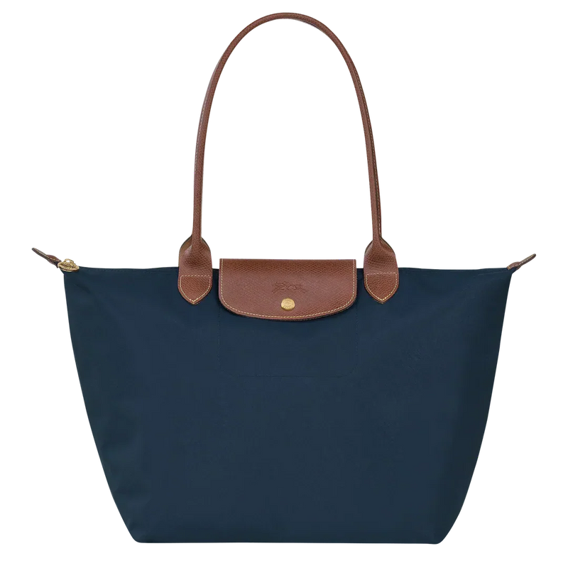 Sac pliable en nylon, Bleu Marine