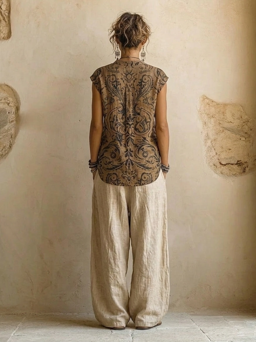 Patrizia · Ensemble 3 pièces en mélange coton et lin de haute qualité
