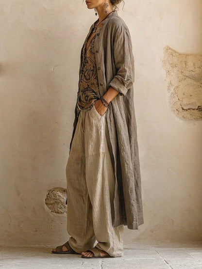 Patrizia · Ensemble 3 pièces en mélange coton et lin de haute qualité