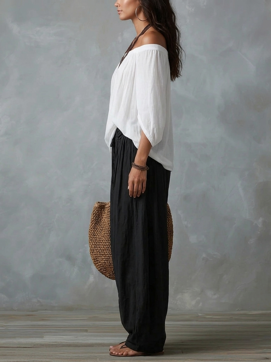 Isabella | Ensemble bohème fluide à pantalon lanterne