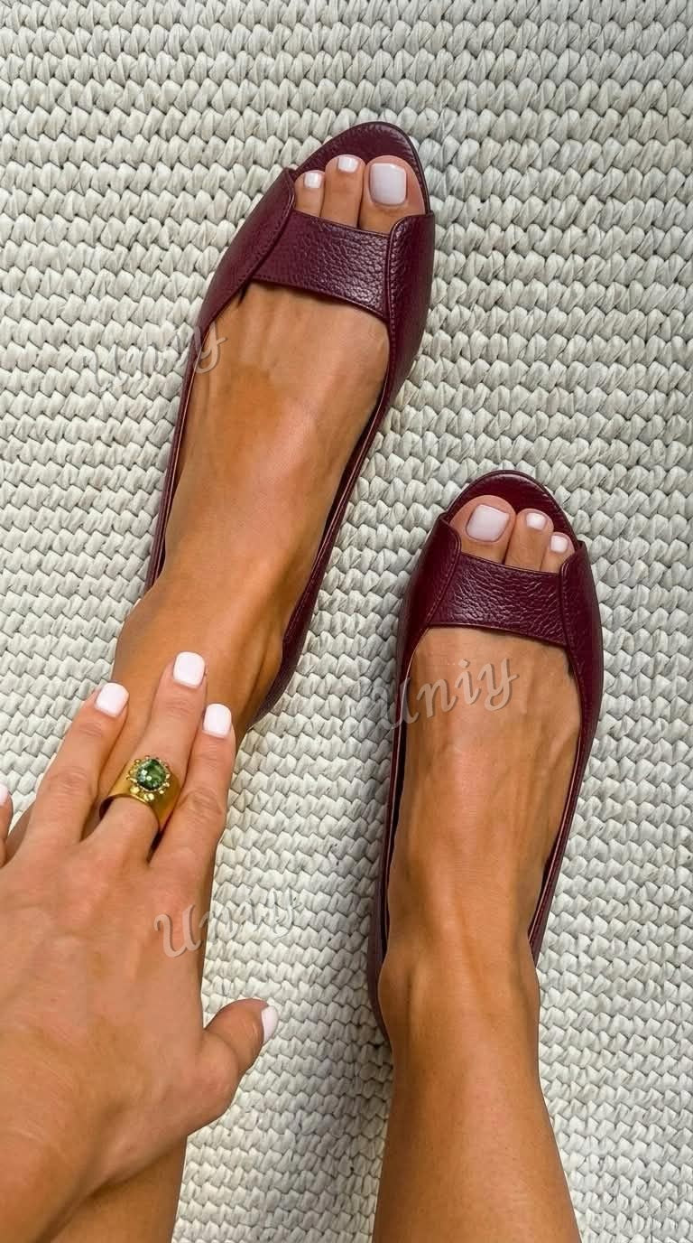 Ballerines peep toe métallisées texturées or champagne