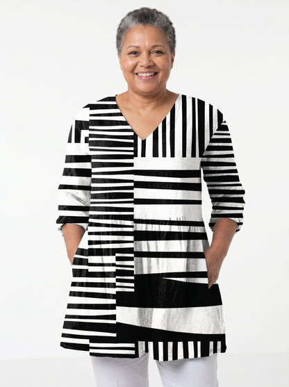 Eliska | Blouse longue à col en V
