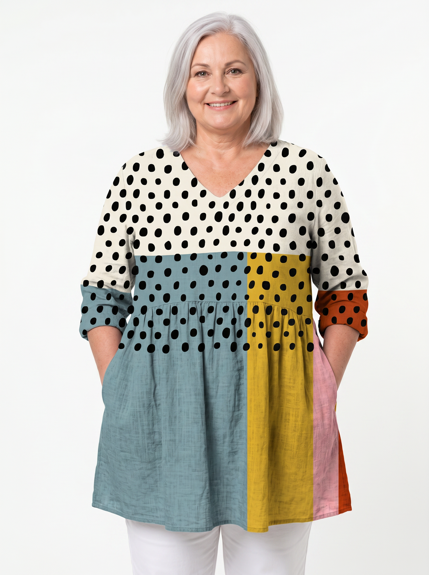 Lucie | Robe courte à col V
